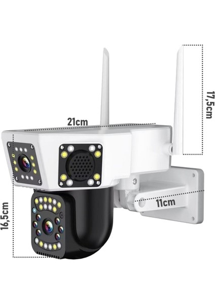 O-Kam 3014 6mp Wifi Kablosuz Dual Lens Güvenlik Kamerası Hareketli, Gece Görüşlü, Dış & Iç Kullanım indirimleri