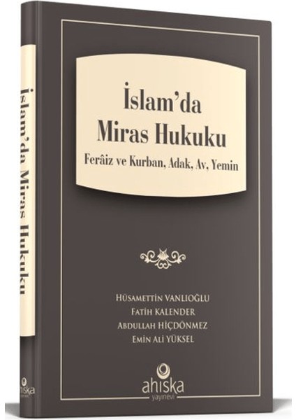 İslamda Miras Hukuku - Hüsameddin Vanlıoğlu