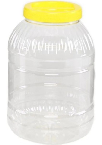 2 Adet Plastik Kavanoz Pet Bidon Saklama Kabı 1 Litre Turşu Salça Kavanozu 1000ML