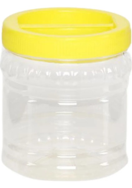 Plastik Kavanoz Pet Bidon Saklama Kabı 1 Litre 4 Adet Turşu Salça Kavanozu 1000ML