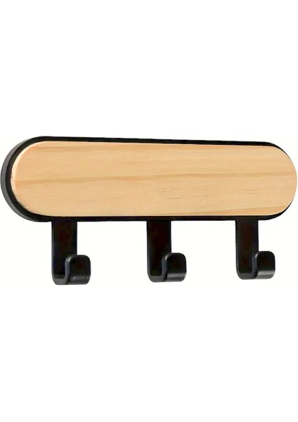 . - Çok Amaçlı Ahşap/plastik, 3'lü Kanca/askılık, Mutfak, Banyo, Ev Kancası - Kendinden Güçlü Yapışkanlı - 1 Adet (Farklı Renk Opsiyonları)