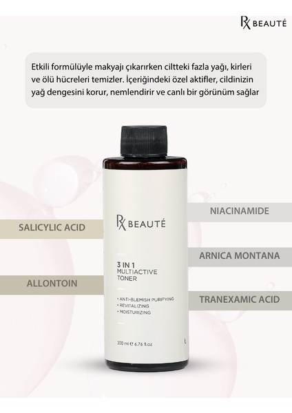 Makyaj Temizleyici Tonik - 3 In 1 Multi Active Toner - 2'Li Set modelleri