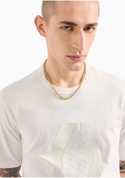 Dijital Baskı Bisiklet Yaka Pamuk T-Shirt 004134321425 H4230KRZTW fiyatları
