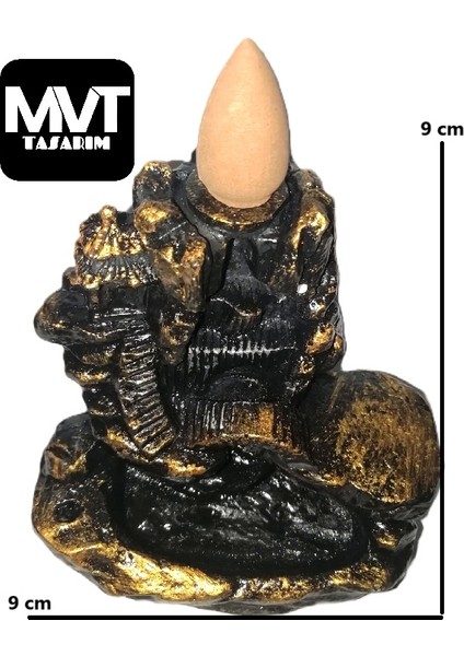 Küçük Dağ Geri Akış Şelale Tütsülük, Tütsü, Gold Dekoratif Oda Kokusu, 9 x 9 cm fiyatları