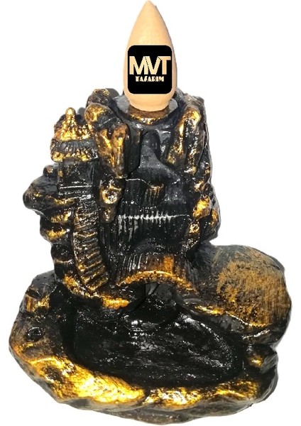 Küçük Dağ Geri Akış Şelale Tütsülük, Tütsü, Gold Dekoratif Oda Kokusu, 9 x 9 cm modelleri