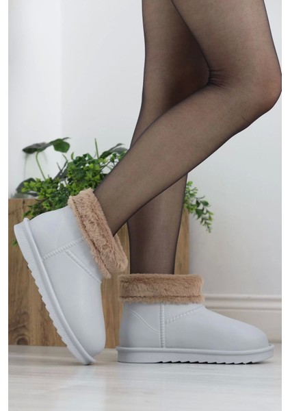 Deri Görünümlü Içi Kürklü Bot Gri modelleri