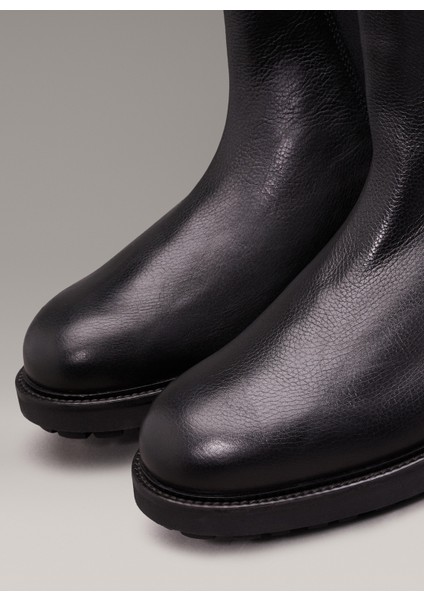 Deri Siyah Erkek Bot Chelsea Boot Pb