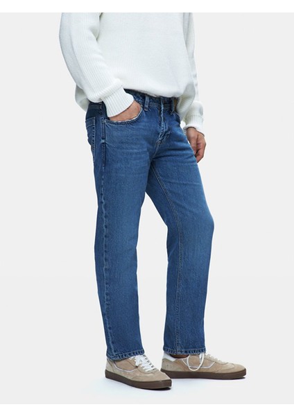 Erkek Paul X Düz Paça Orta Bel Jean Pantolon fırsatları