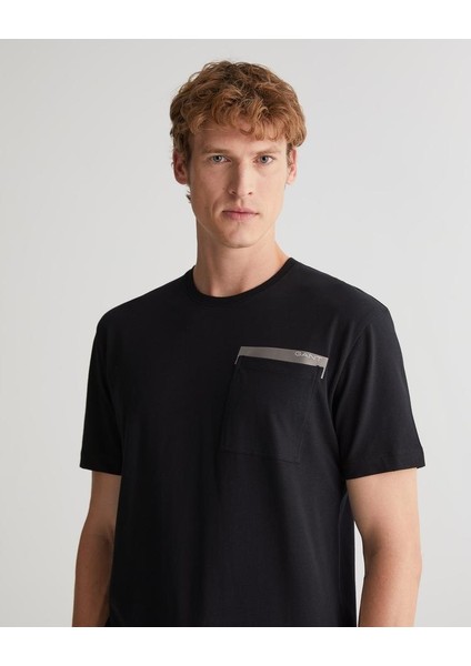 Bisiklet Yaka Pocket Neck T-Shirt