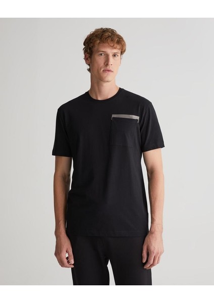 Bisiklet Yaka Pocket Neck T-Shirt