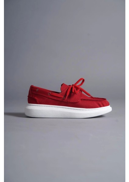 K&a Yüksek Taban Mevsimlik Keten Ayakkabı 009 Kırmızı fiyatları