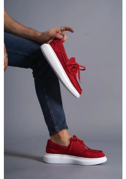 K&a Yüksek Taban Mevsimlik Keten Ayakkabı 009 Kırmızı modelleri