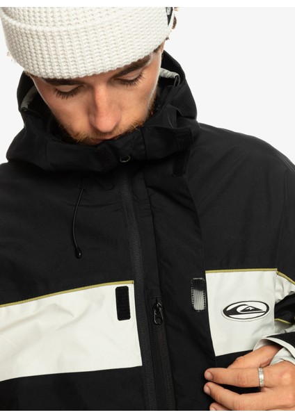 Siyah Erkek Kapüşon Yaka Regular Fit Gore-Tex Kayak Montu EQYTJ03406 High Altitude Gore-Tex J indirimleri