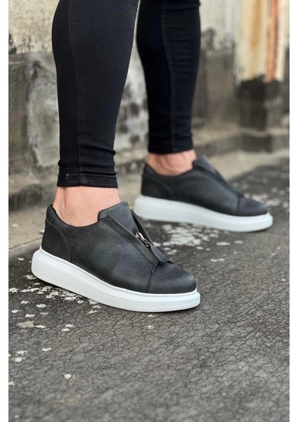 K&a KA010 Gri Cilt Erkek Casual Ayakkabı