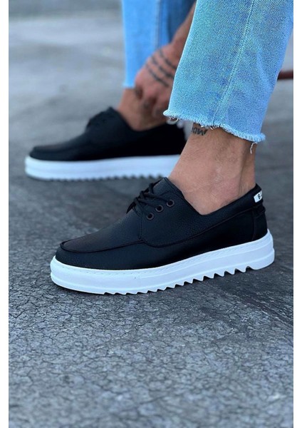 K&a KA506 Siyah Erkek Saraclı Casual Ayakkabı