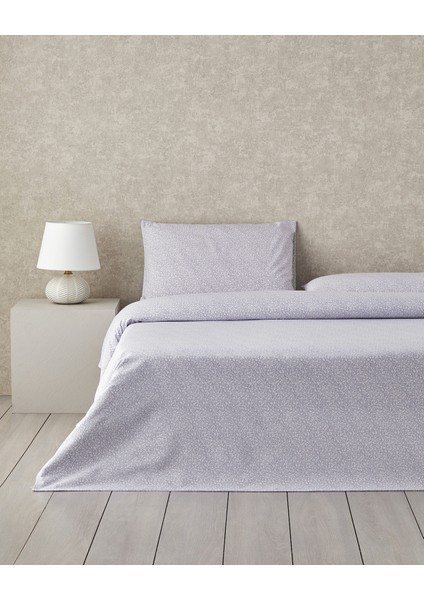 Lush Blooms Kolay Ütülenir Tek Kişilik Nevresim Takımı 160X220 cm Lila-Yeşil