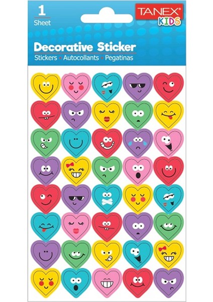 TNX-25034 Puffy Gulen Kalp Stıcker