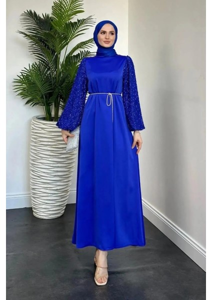 Kadın Carlotta Balon Kol Saten Abiye fiyatları