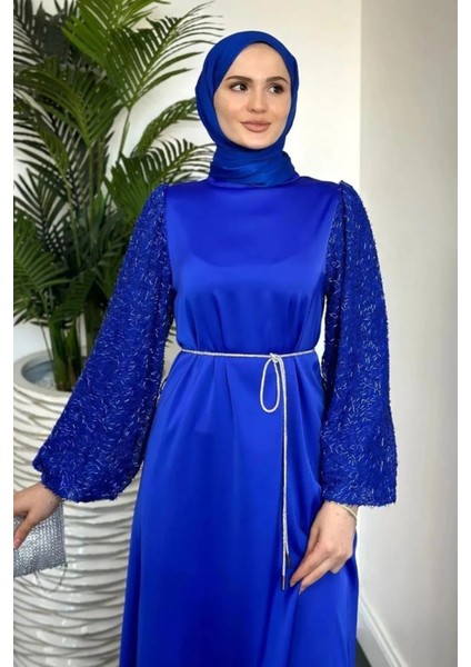 Kadın Carlotta Balon Kol Saten Abiye fırsatları