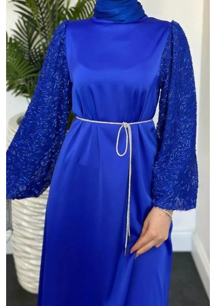 Kadın Carlotta Balon Kol Saten Abiye indirimleri