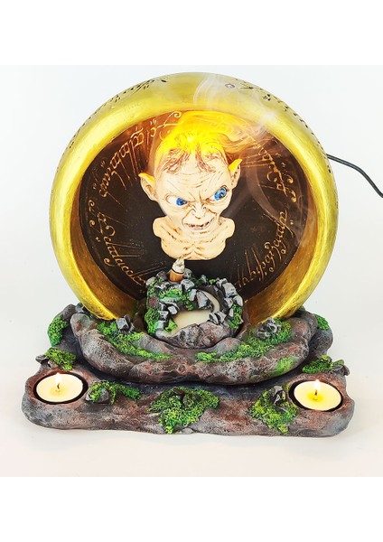 Güç Yüzüğü Gollum Geri Akış Tütsülük ve Işıklı Mumluk