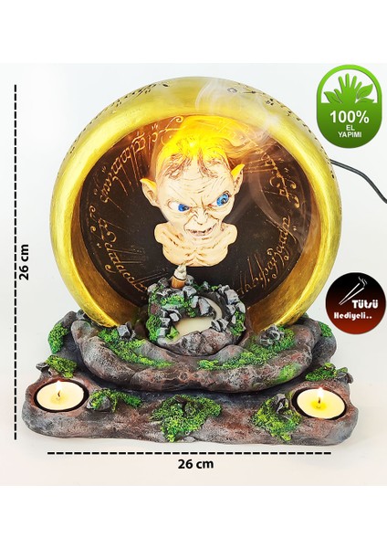 Güç Yüzüğü Gollum Geri Akış Tütsülük ve Işıklı Mumluk indirimleri