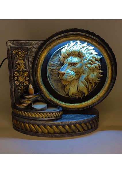 Barok Halka Aslan Tasarımı Metalik Geri Akış Tütsülük Işıklı fırsatları