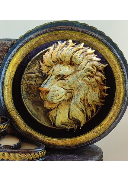 Barok Halka Aslan Tasarımı Metalik Geri Akış Tütsülük Işıklı indirimleri