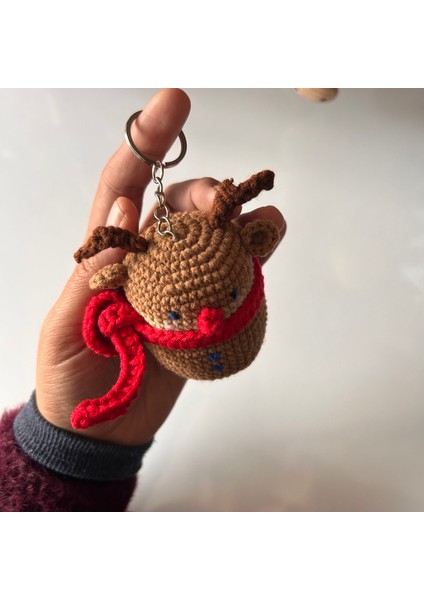 Elişi Geyik Anahtarlık / Örgü / Pinterest Çanta Süsü fiyatları