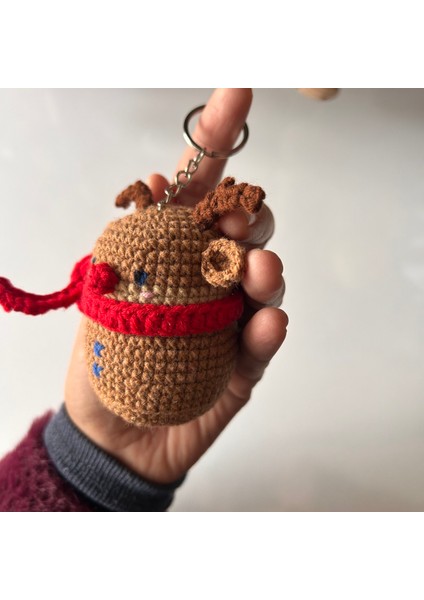 Elişi Geyik Anahtarlık / Örgü / Pinterest Çanta Süsü modelleri