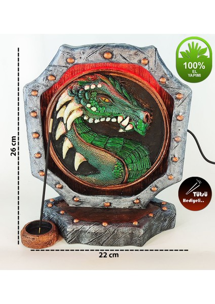 Dragon Shield Konik Tütsülük Işıklı