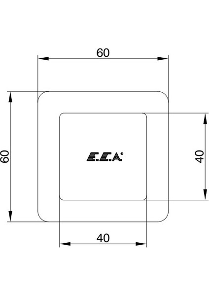 Eca Caro Kare Ankastre Ara Kesme Valfi 1/2 102151033
