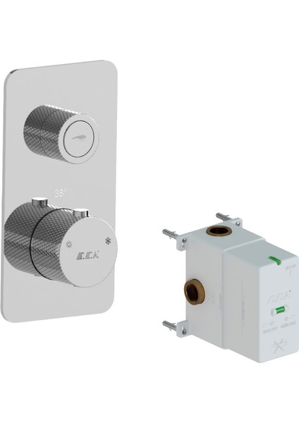 Eca Termostatik Ankastre Duş Bataryası Sıva Üstü 1 Yollu 102101401