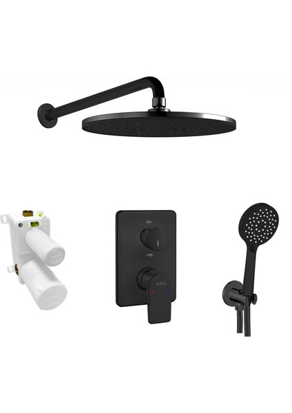Eca Dalia Ankastre Duş Seti 2-Yollu Mat Siyah 102199773C1