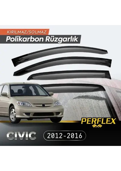 Polikarbon Kırılmaz Rüzgarlık V2 Mugen Honda Civic 2001-2006