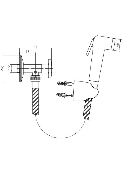 Eca Spiralli Taharet Musluğu Mat Siyah 102111084C1 fiyatları