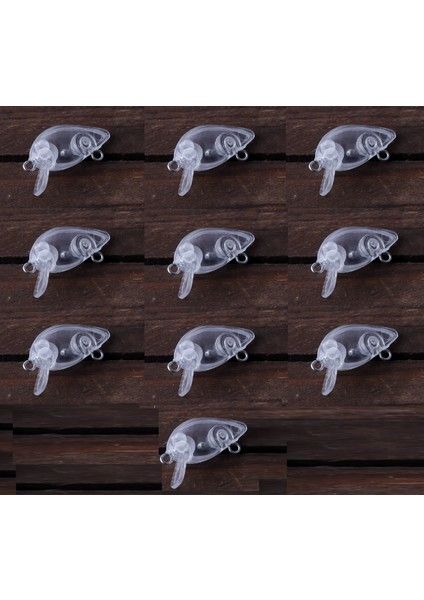 Boyasız Sert Yem 10 Adet Balıkçılık Cazibesi Vücut 3cm 1.5g Boyasız Crankbait Vib Minnow Wobblers Sert Yem Boş Lures