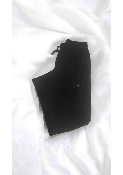 Erkek Siyah Düz Paça Eşofman Altı modelleri