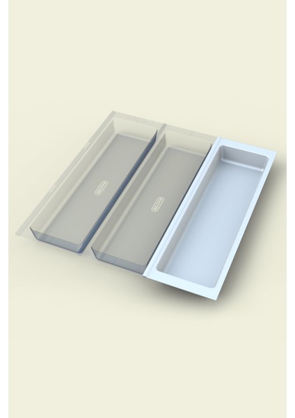 Mutfak Çekmece Içi Tek Bölmeli Kepçelik-Kaşıklık Beyaz 16CMX48CM(BOYDAN 4cm Kesilebilir) fırsatları