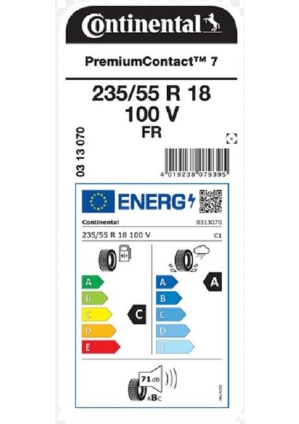 235/55 R18 100V Fr Premiumcontact 7 Oto Yaz Lastiği (Üretim Yılı:2025) fiyatları