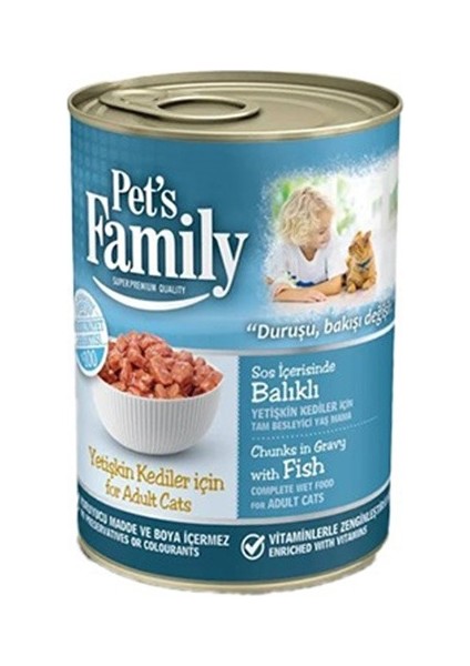 Balıklı Yetişkin Kedi Konservesi 400 gr 12 Kutu