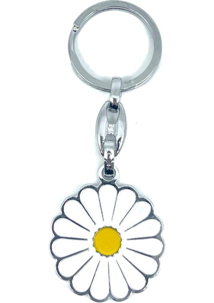Papatya Metal Anahtarlık
