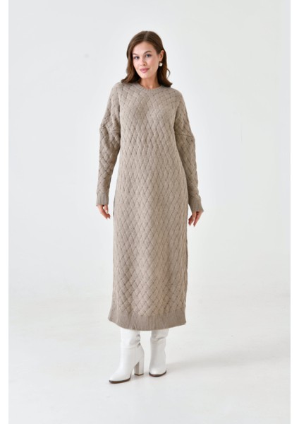 Sepet Örgülü Triko Elbise