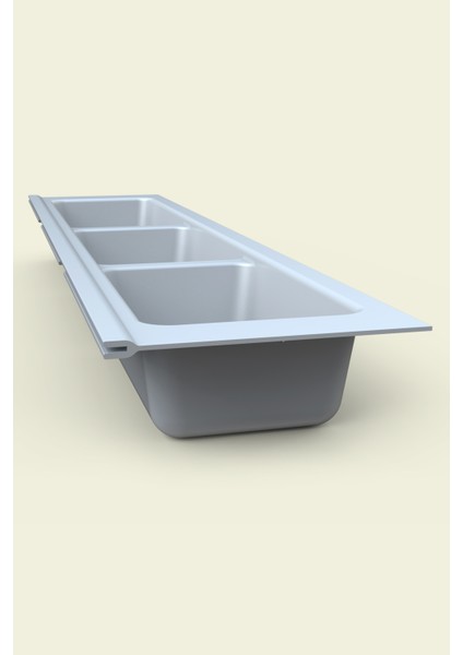 Mutfak Çekmece Içi Kaşıklık, Beyaz Üç Bölmeli Modül 11CM x 48CM fiyatları