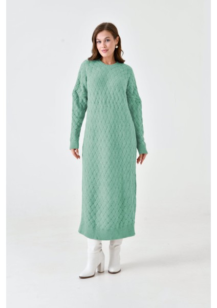 Sepet Örgülü Triko Elbise