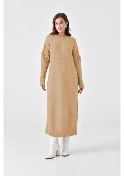 Sepet Örgülü Triko Elbise