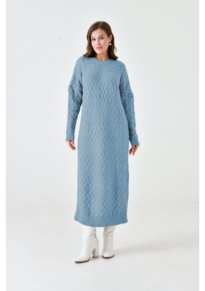 Sepet Örgülü Triko Elbise