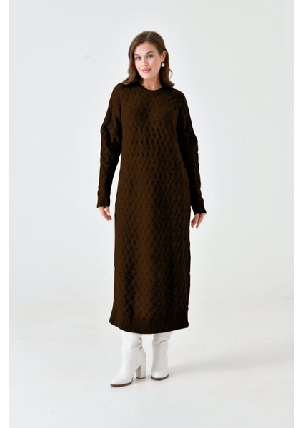 Sepet Örgülü Triko Elbise