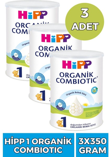 1 Organik Combiotik Bebek Sütü 350 gr 3 Adet