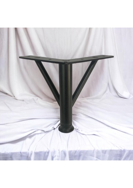 Firkete Ayak Metal 20 cm Mat Siyah Mobilya Koltuk Ayağı